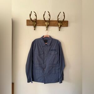 Brixton Men's light blue military style jacket